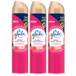 3 x Glade Aerosol Air Freshener 300ml - Bubbly Berry Splash