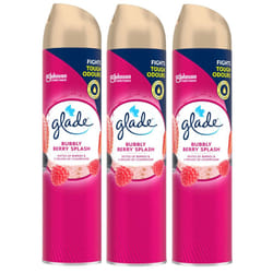 3 x Glade Aerosol Air Freshener 300ml - Bubbly Berry Splash