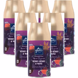 6 x Glade Automatic Spray Refill 269ml - Merry Berry & Wine