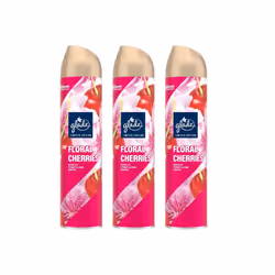 3 x Glade Aerosol Air Freshener 300ml - Floral Cherries