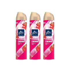 3 x Glade Aerosol Air Freshener 300ml - Floral Cherries