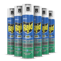Fly, Wasp & Mosquito Killer with Eucalyptus Aroma Oil, Fly Killer Spray For Indoor Use, Pack of 6 (6 x 300ml)