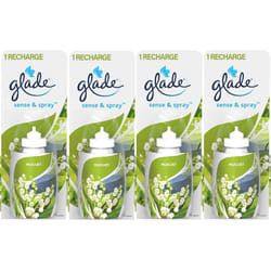 4 x Glade Sense and Spray Refill 18ml - Muguet  (Lily of the Valley)
