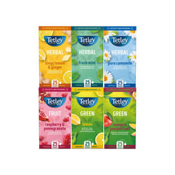 Mixed Fruit Tea Variety, Unique Fruity Flavours, 150 Individually Wrapped Bags, Herbal and Green Tea Selection