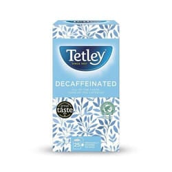Tetley Decaffeinated Tea Bags Individually Wrapped and Enveloped (Pack