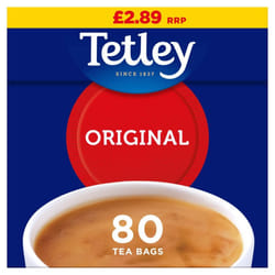 Tetley Original 80 Tea Bags 250g ( pack of 6 )
