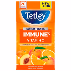 Tetley Super Fruits Immune Peach & Orange, 20 Tea Bags