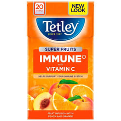 Tetley Super Fruits Immune Peach & Orange, 20 Tea Bags