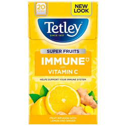 Tetley Super Fruits Immune Lemon & Ginger, 20 Tea Bags