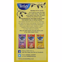 Tetley Super Fruits Immune Lemon & Ginger, 20 Tea Bags