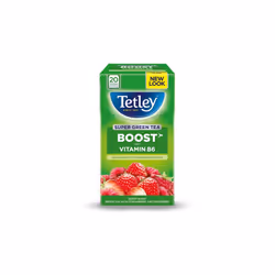 Tetley Boost Strawberry & Rasberry 20 Bags (Pack of 4)