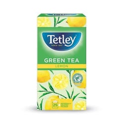 Tetley Green Tea With Lemon Tea Bags Individually Wrapped and Envelope