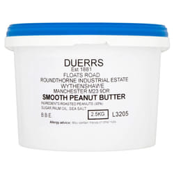 Duerr's Smooth Peanut Butter Tub - 1x2.5kg