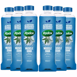 Radox 100% Nature Inspired Fragrance Bath Soak, Muscle Soak, 6 Pack