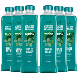 Radox 100% Nature Inspired Fragrance Bath Soak, Stress Relief, 6 Pack