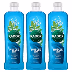 Radox Mineral Therapy Bath Soak Muscle Soak, 3x1L