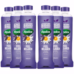 Radox 100% Nature Inspired Fragrance Bath Soak, Feel Relaxed, 6 Pack,