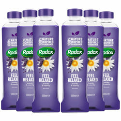 Radox 100% Nature Inspired Fragrance Bath Soak, Feel Relaxed, 6 Pack,