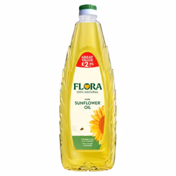 Flora Pure Sunflower Oil 1 Litre ( Pack of 8 )