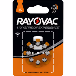 Rayovac 04606 745 418, Single-use battery, Zinc-Air, 1.45 V, 8 pc(s), Hearing aid, Metallic