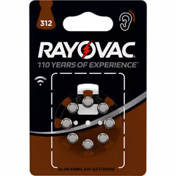 Rayovac 04607 745 418, Single-use battery, 312, PR41, Zinc-Air, 1.45 V, 8 pc(s), Hearing aid