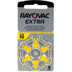 Extra Advanced Zinc Air Hearing Aid Battery, Pack of 10, with 60 Batteries, Suitable for Hearing Aids, Hearing Aids,