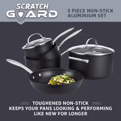 Prestige Cookware Set Non Stick Induction Suitable Dishwasher Safe - Pack of 5