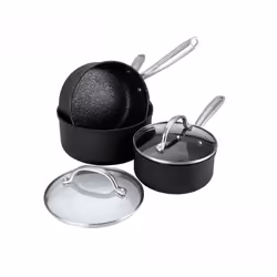 Prestige Scratch Guard 3 Piece Saucepan Set Induction Hob Pans - 16/18/20 cm
