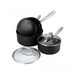Prestige Scratch Guard 3 Piece Saucepan Set Induction Hob Pans - 16/18/20 cm