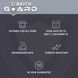 Prestige Scratch Guard 3 Piece Saucepan Set Induction Hob Pans - 16/18/20 cm