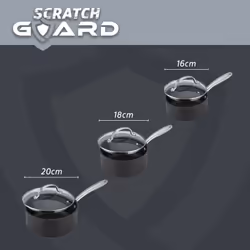 Prestige Scratch Guard 3 Piece Saucepan Set Induction Hob Pans - 16/18/20 cm - Additional view 6