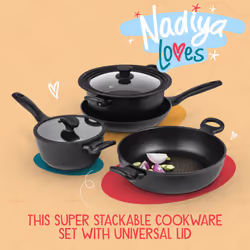 Prestige Stackable Pots and Pans Set, Non Stick Induction Dishwasher Safe, 4 Pce - Additional view 7
