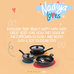 Prestige Stackable Pots and Pans Set, Non Stick Induction Dishwasher Safe, 4 Pce - Additional view 9