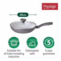 Prestige Frying Pan & Lid Eco Friendly Non Stick Induction Large Cookware - 28cm - Additional view 5