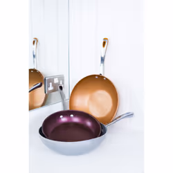 Prestige Prism Fry Pan in Silver Aluminium - Induction Suitable Cookware - 24 cm