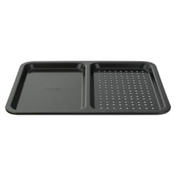 Prestige Inspire Split Oven Tray Black Steel Rectangular Non Stick Bakeware