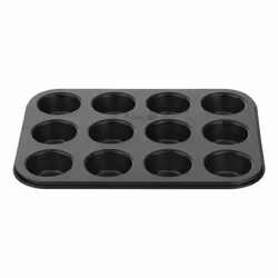 Prestige Inspire Mini Muffin Tin Black Non Stick Mould Baking Accessory - 12 Cup
