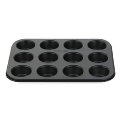 Prestige Inspire Mini Muffin Tin Black Non Stick Mould Baking Accessory - 12 Cup