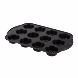 Prestige Aerolift Muffin Tin Black Non Stick Mould Baking Accessory - 12 Cup