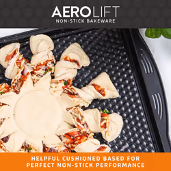 Prestige Aerolift Oven Tray Set Black Steel Twin Pack Large Bakeware - 11 x 15"