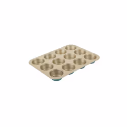 Prestige Nadiya Muffin Tin in Teal Baking Accessory Non Stick Mould - 12 Cups
