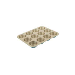Prestige Nadiya Muffin Tin in Teal Baking Accessory Non Stick Mould - 12 Cups