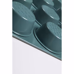 Prestige Nadiya Muffin Tin in Teal Baking Accessory Non Stick Mould - 12 Cups
