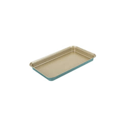 Prestige Nadiya Brownie Tin in Teal Oven Safe Non Stick Baking Pan - 13 x 7"