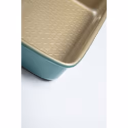 Prestige Nadiya Brownie Tin in Teal Oven Safe Non Stick Baking Pan - 13 x 7"
