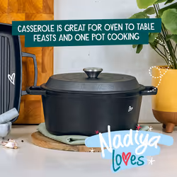 Prestige Casserole Dish in Cast Iron with Lid Oven Safe Induction Dutch Oven - Additional view 6