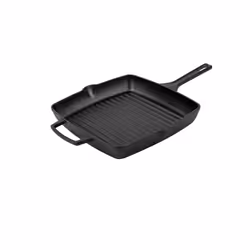 Prestige Square Grill Pan with Pouring Lips Oven Safe Cast Iron Cookware - 27 cm