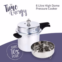 Prestige Pressure Cooker in Aluminium Large Size Kitchen Sturdy Cookware - 6L