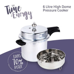 Prestige Pressure Cooker in Aluminium Large Size Kitchen Sturdy Cookware - 6L