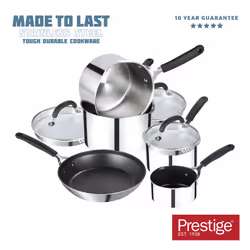 Prestige Made to Last Cookware Set with Soft Grip Silicone Handles - Pack of 5 - Additional view 9
